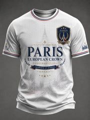 Men's French Football Paris Championship Printed T-shirt