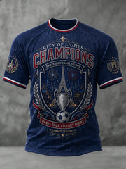 Men's French Football Paris Championship Printed T-shirt