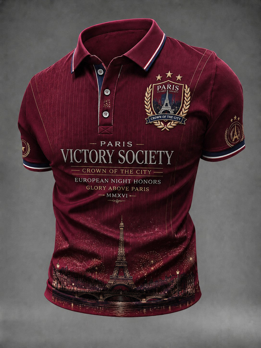 Men's French Football Paris Championship Printed Shirt