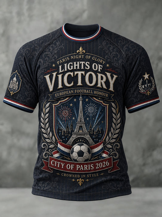 Men's French Football Paris Championship Printed T-shirt