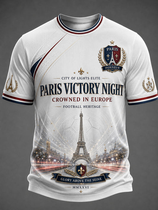 Men's French Football Paris Championship Printed T-shirt
