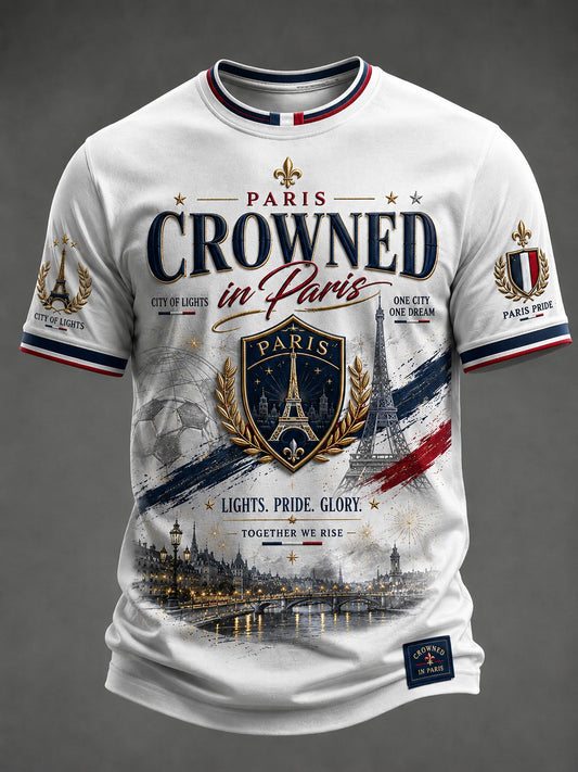 Men's French Football Paris Championship Printed T-shirt