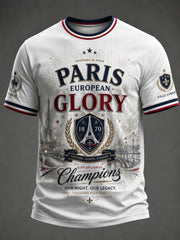 Men's French Football Paris Championship Printed T-shirt