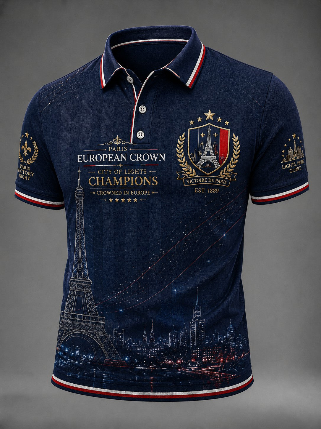 Men's French Football Paris Championship Printed Shirt
