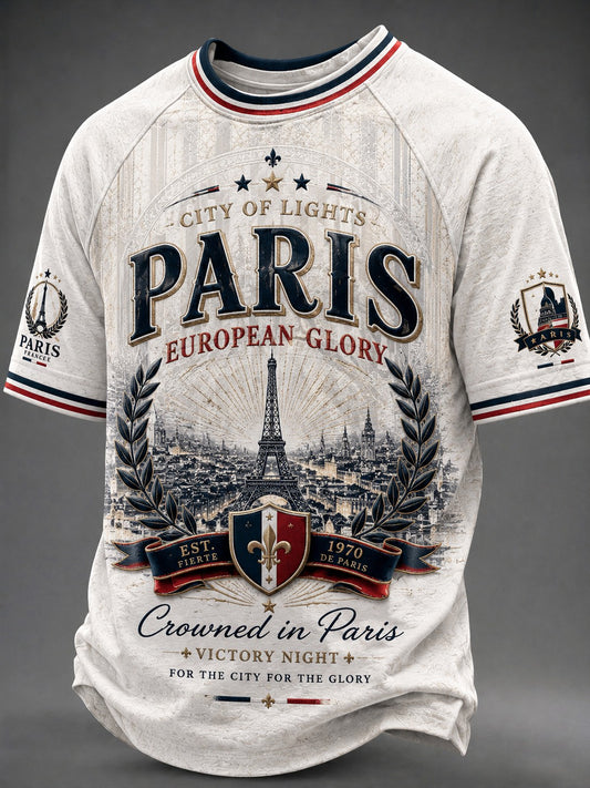Men's French Football Paris Championship Printed T-shirt