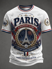 Men's French Football Paris Championship Printed T-shirt