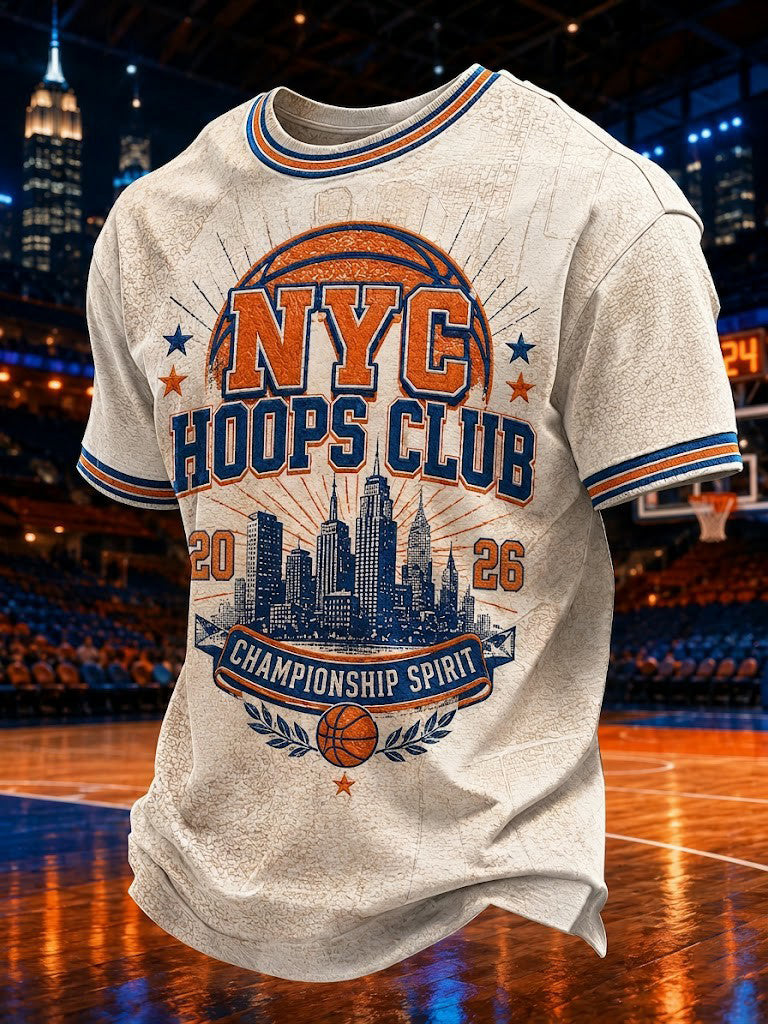 Men's New York Basketball Printed T-shirt