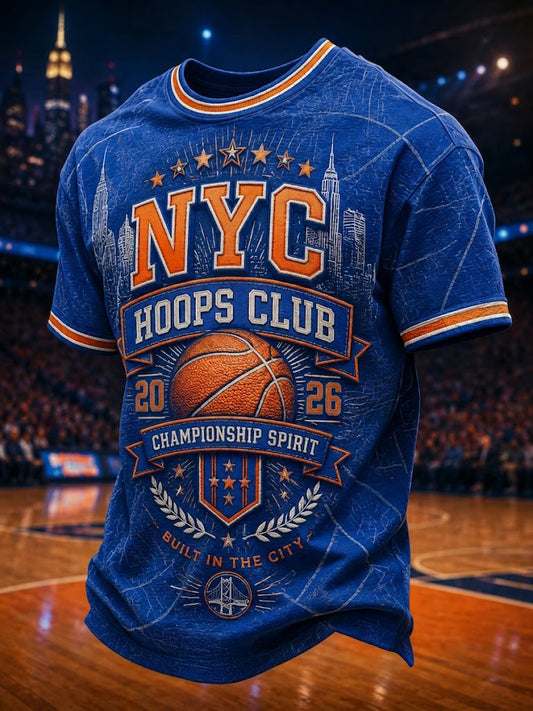 Men's New York Basketball Printed T-shirt
