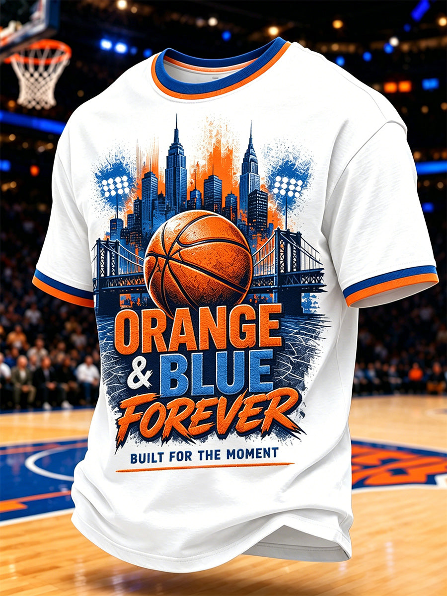 Men's GO NEW YORK GO! Gift For Basketball Fans Print Casual Tee