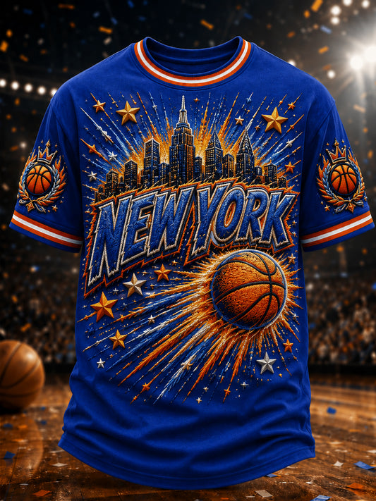 Men's Classic Basketball Fan Graphic Short Sleeve T-shirt