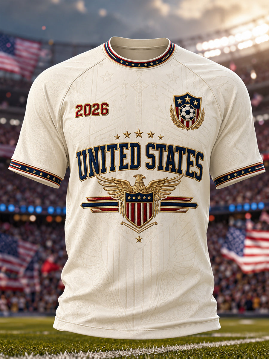 Men's Gift For Soccer Fans Print Casual Tee