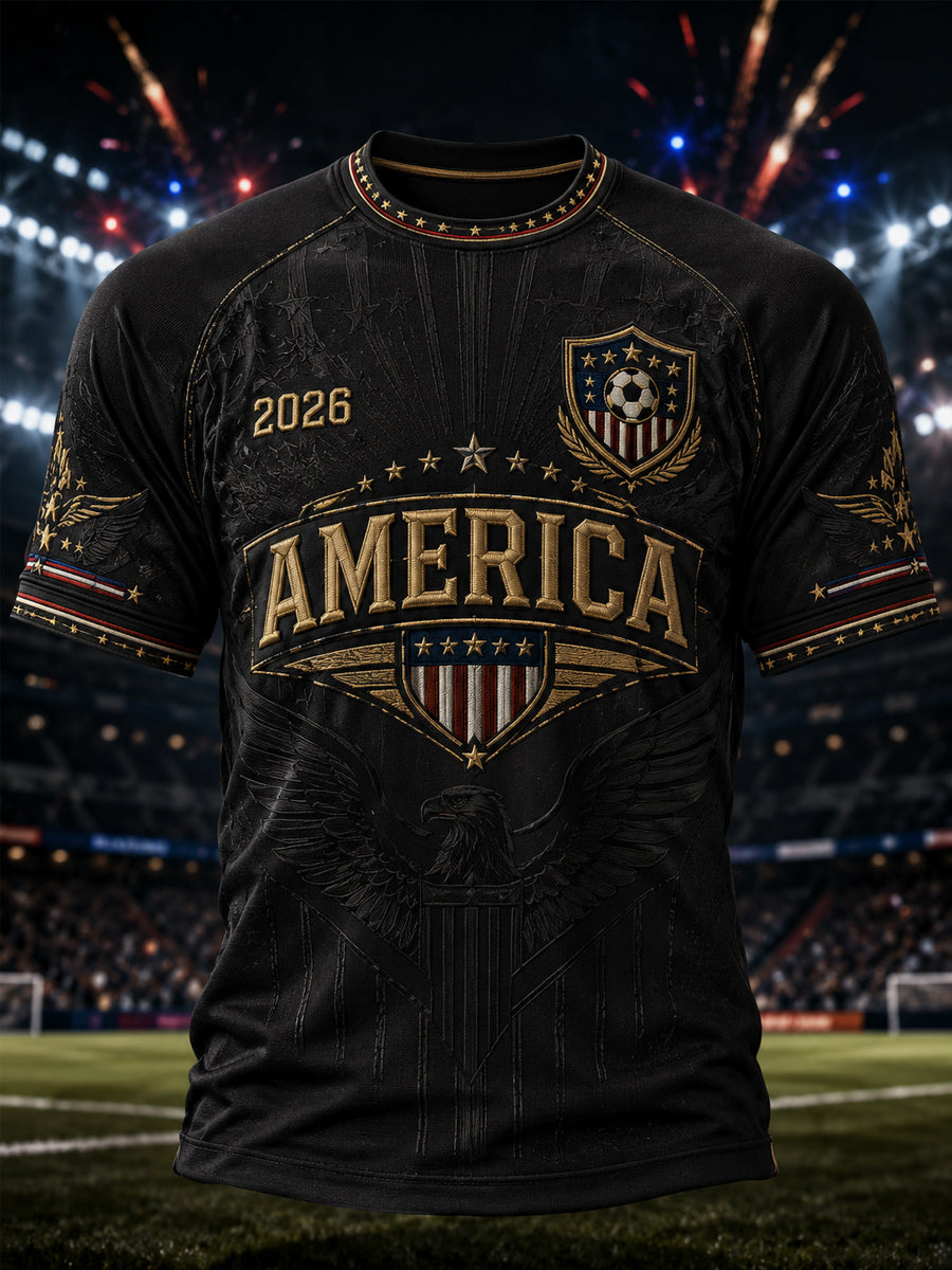 Men's Gift For Soccer Fans Print Casual Tee