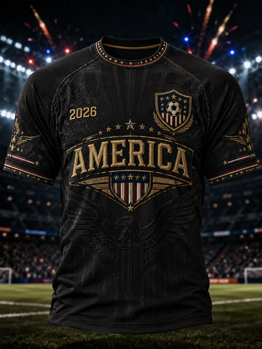 Men's Gift For Soccer Fans Print Casual Tee