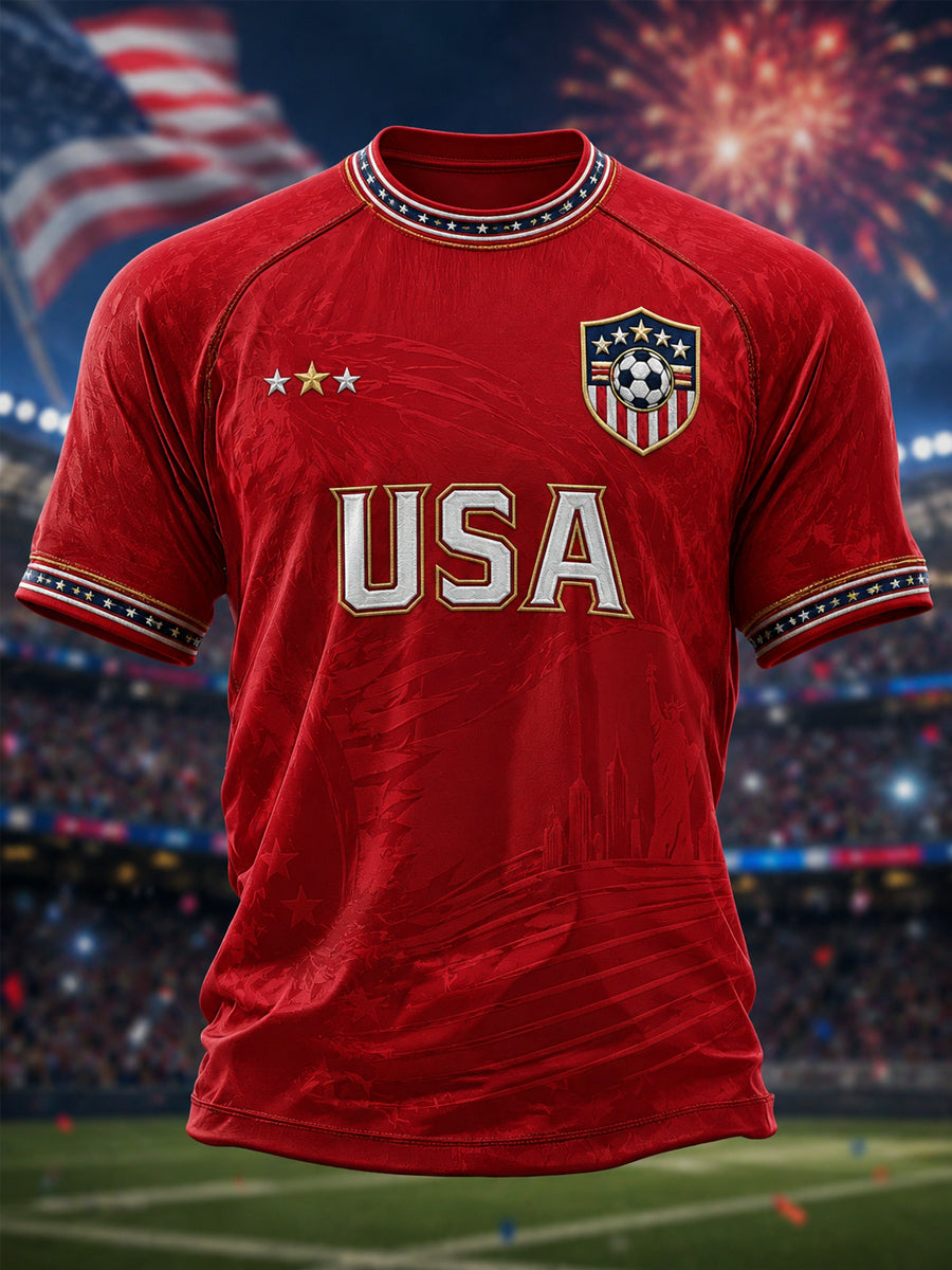 Men's Gift For Soccer Fans Print Casual Tee