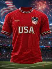 Men's Gift For Soccer Fans Print Casual Tee