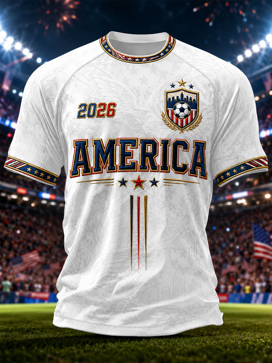 Men's Gift For Soccer Fans Print Casual Tee