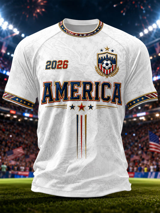Men's Gift For Soccer Fans Print Casual Tee
