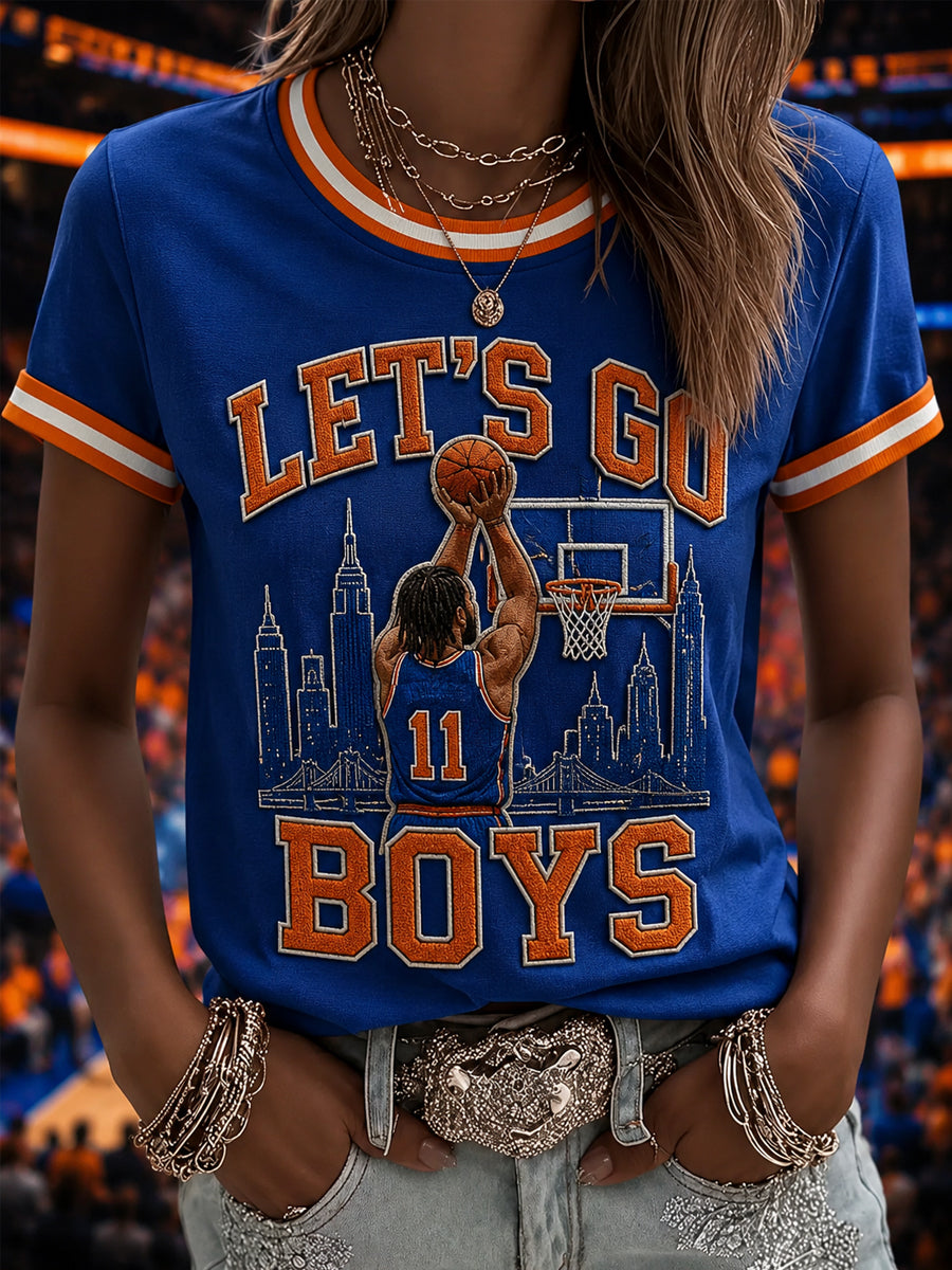 Women's Gift For Basketball Fans Print Casual Tee