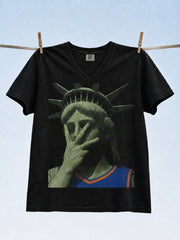 Men's Classic Basketball Fan Graphic V-neck T-shirt