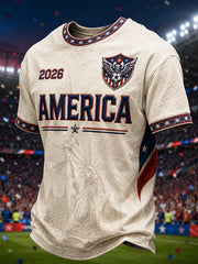 Men's Gift For Soccer Fans Print Casual Short Sleeve T-shirt