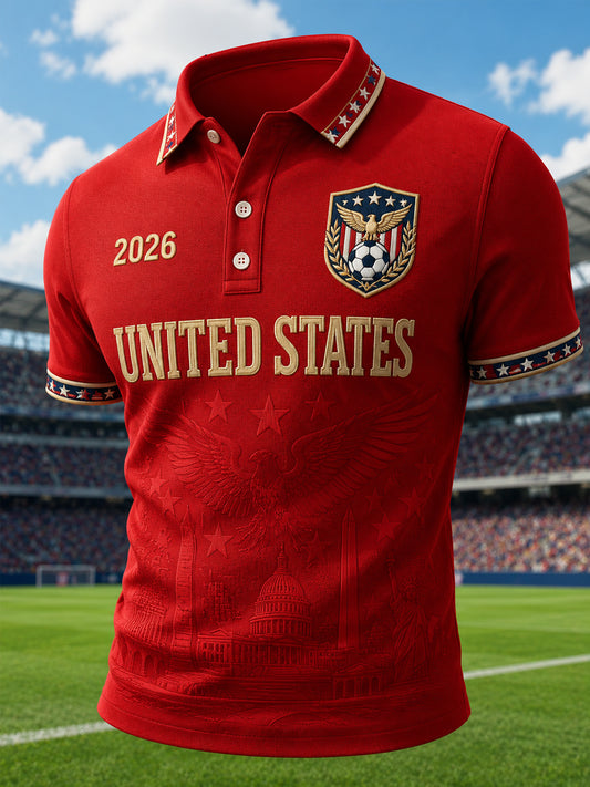 Men's Gift For Soccer Fans Print Casual Polo