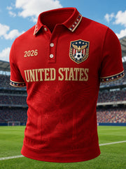 Men's Gift For Soccer Fans Print Casual Polo