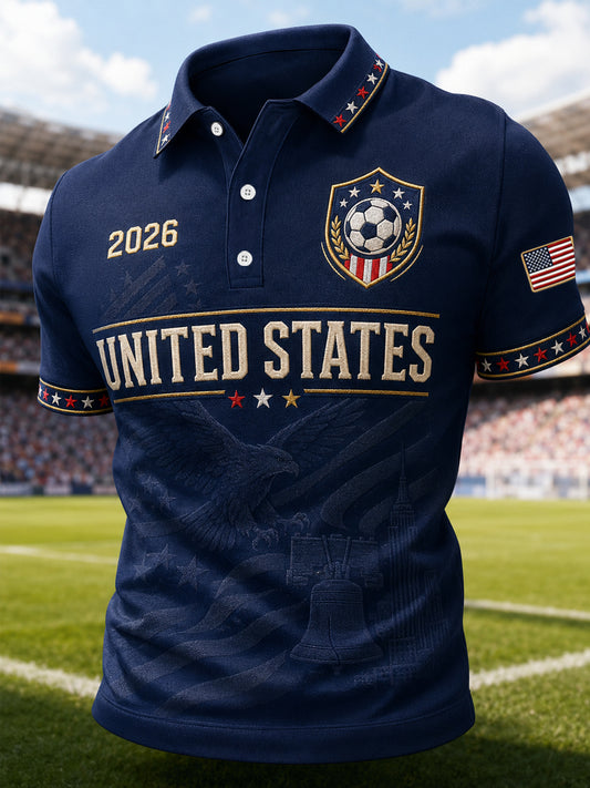 Men's Gift For Soccer Fans Print Casual Polo