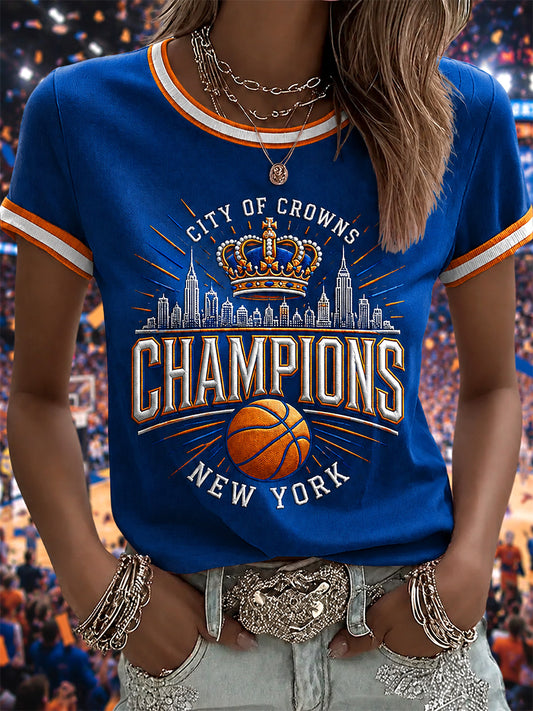 Women's Gift For Basketball Fans Print Casual Tee