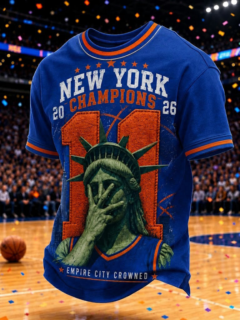 Men's New York Champions 2026 Printed T-shirt