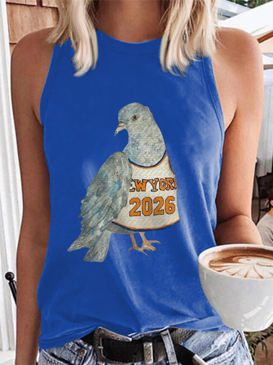 Women's Basketball Pigeon Retro Vest Top