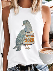 Women's Basketball Pigeon Retro Vest Top