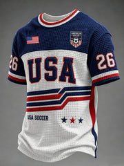 Men's USA Soccer Waffle Casual Short Sleeve