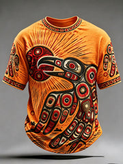 Men's Indigenous Print Casual T-Shirt