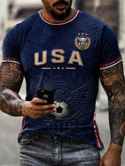 Men's USA Football Printed T-Shirt