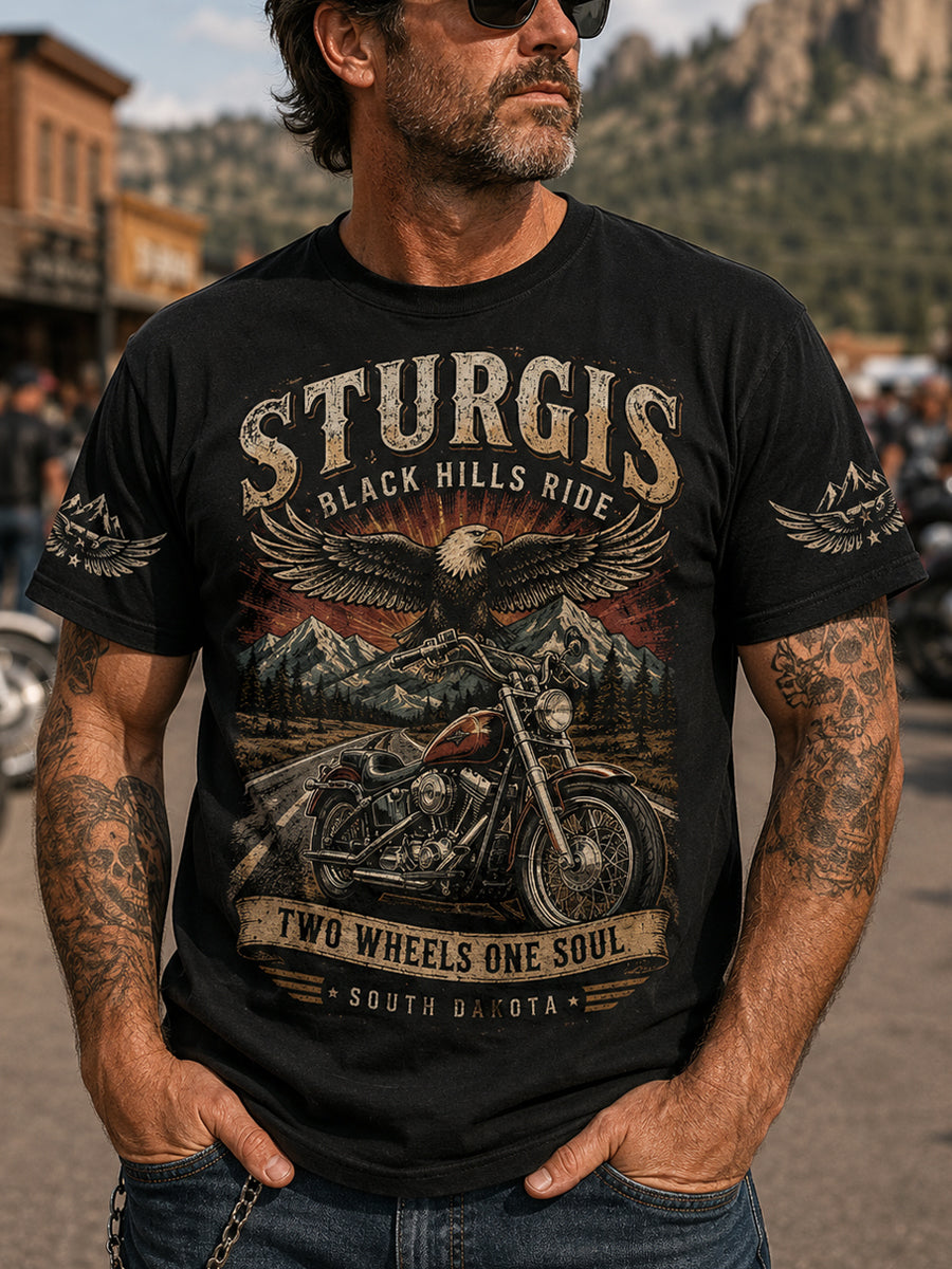 Men’s Sturgis Motorcycle Rally Skull Graphic Tee