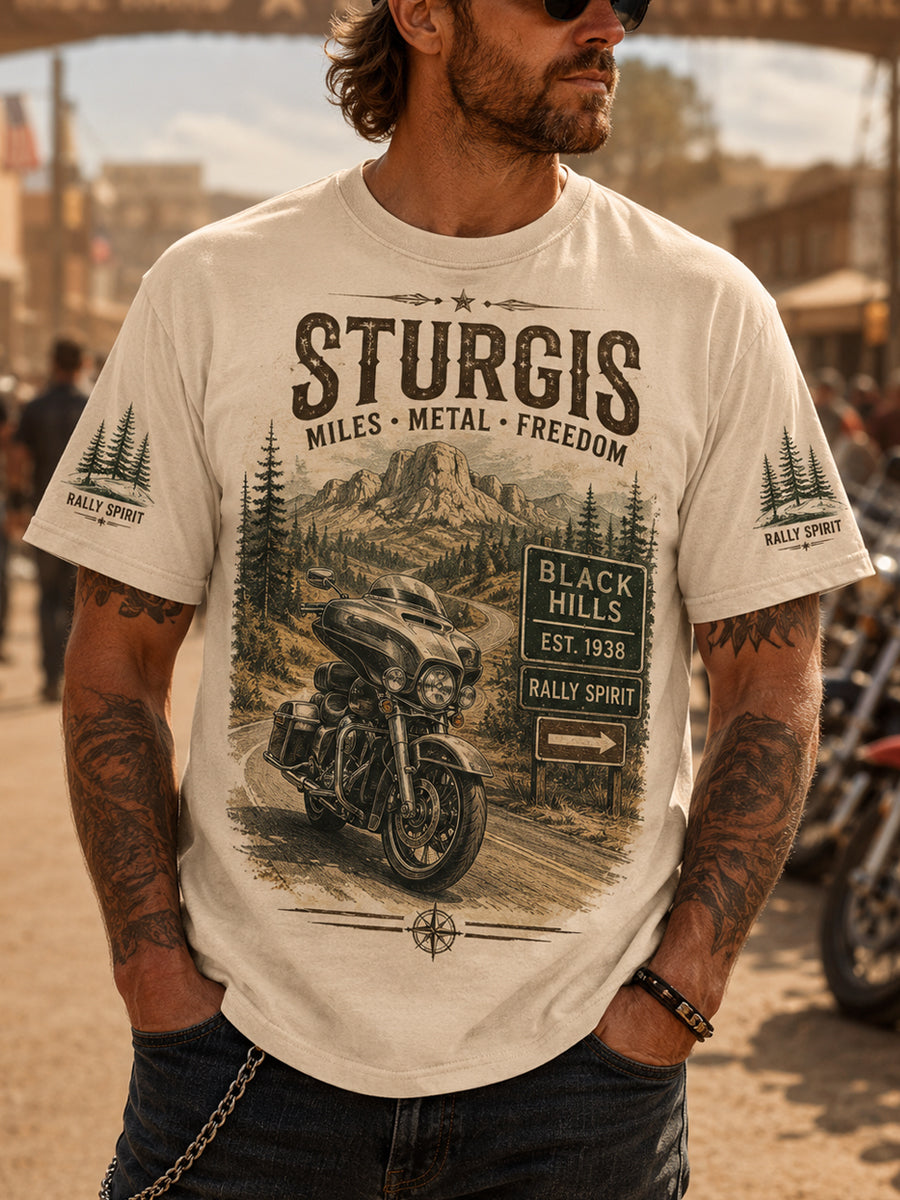 Men’s Sturgis Motorcycle Rally Skull Graphic Tee