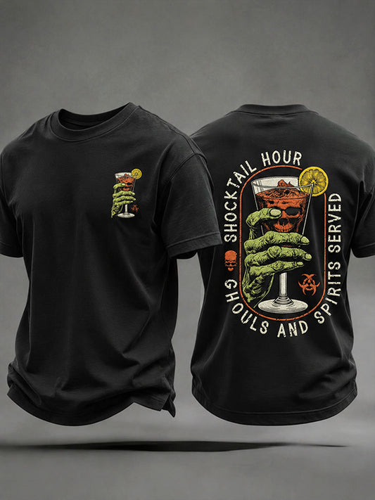 Men's Halloween Monster Cocktail Casual T-Shirt