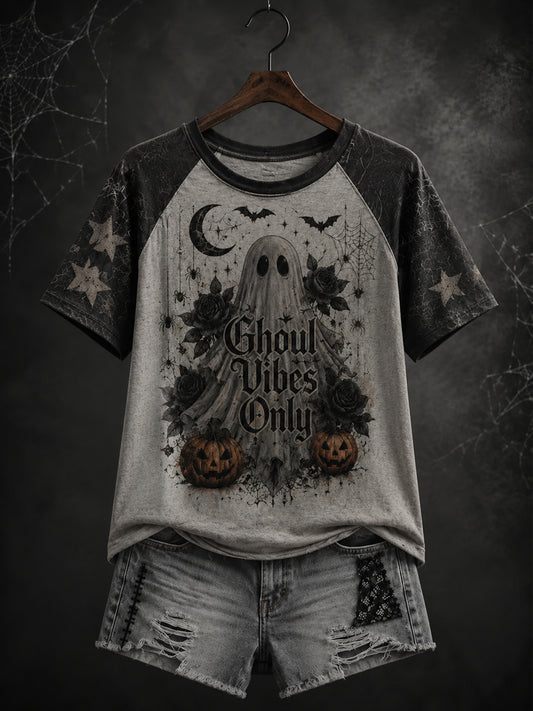 Women's Halloween Print round neck short sleeve T-shirt