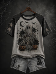 Women's Halloween Print round neck short sleeve T-shirt