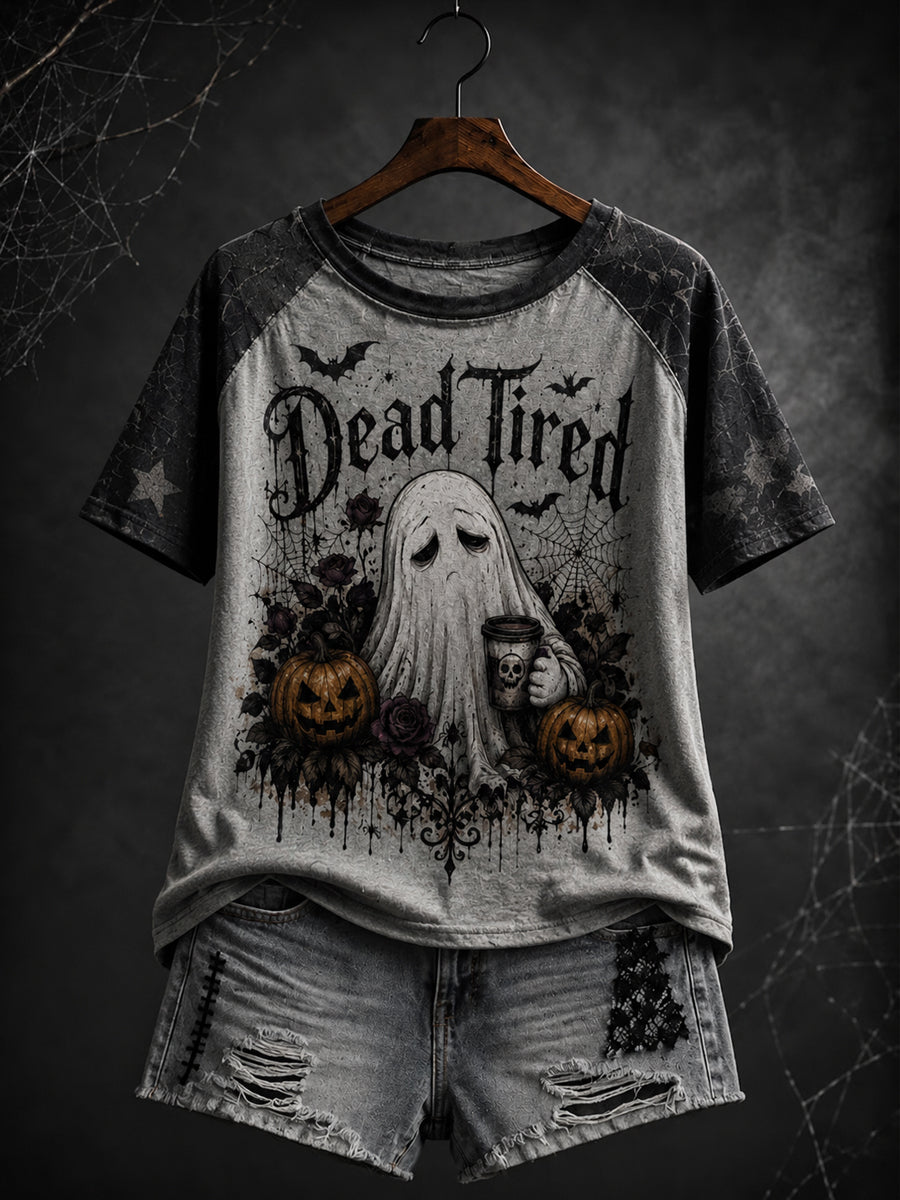 Women's Halloween Print round neck short sleeve T-shirt