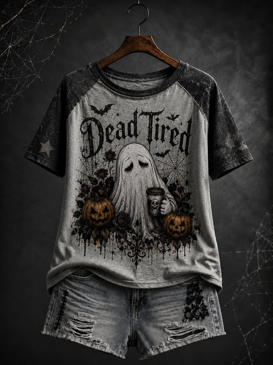 Women's Halloween Print round neck short sleeve T-shirt