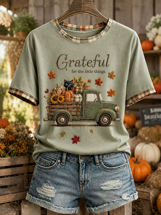 Women's Fall Pumpkin Truck T-Shirt