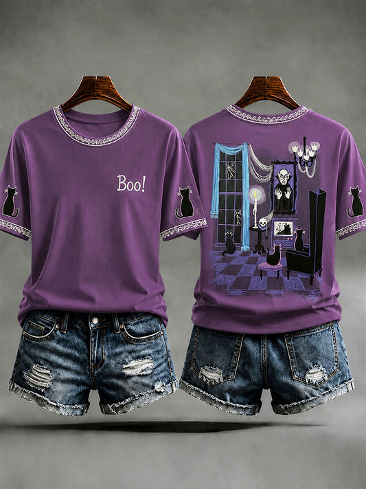 Women's Halloween Art Casual T-shirt
