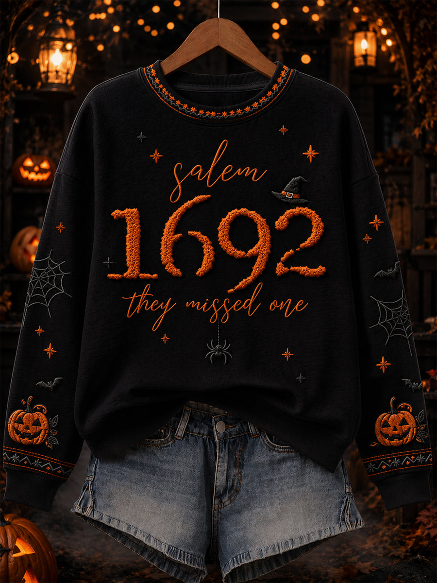 Women's “1692 they messed one” Print Sweatshirt