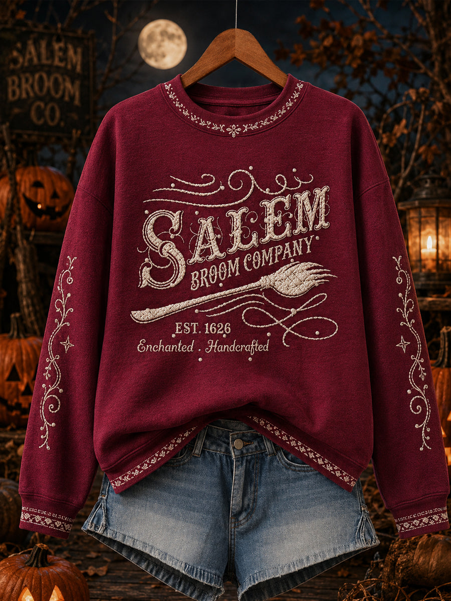 Women's “SALEM BROOM Company” Print Sweatshirt