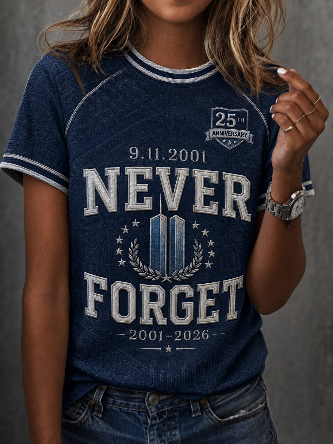 Women's 9.11 Never Forget Printed T-shirt