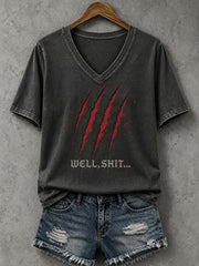 Women's Well Shit Bloodstain T-Shirt