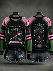Women's Halloween witch print Regular Sweatshirt