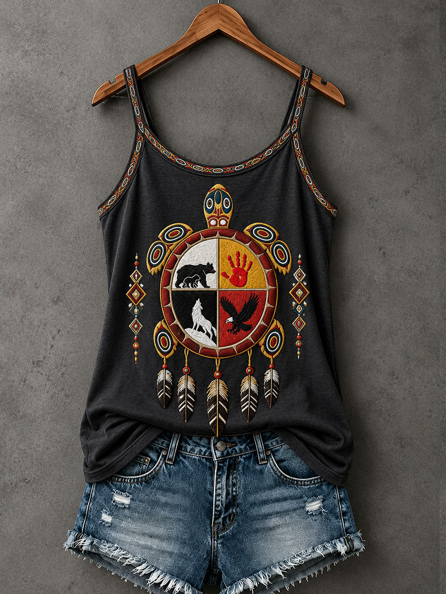 Women's Indigenous  Art  Tank Top