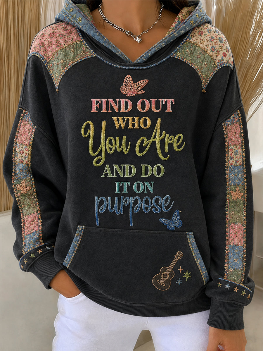 Women's Rip Country Music Lover Queen of Country Printed Hoodie